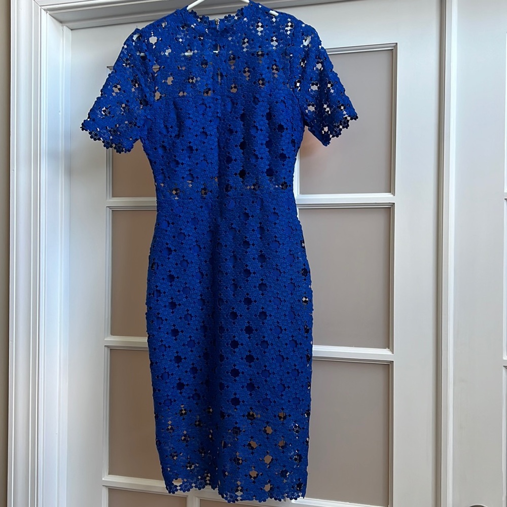 Blue Lace MIDI Dress